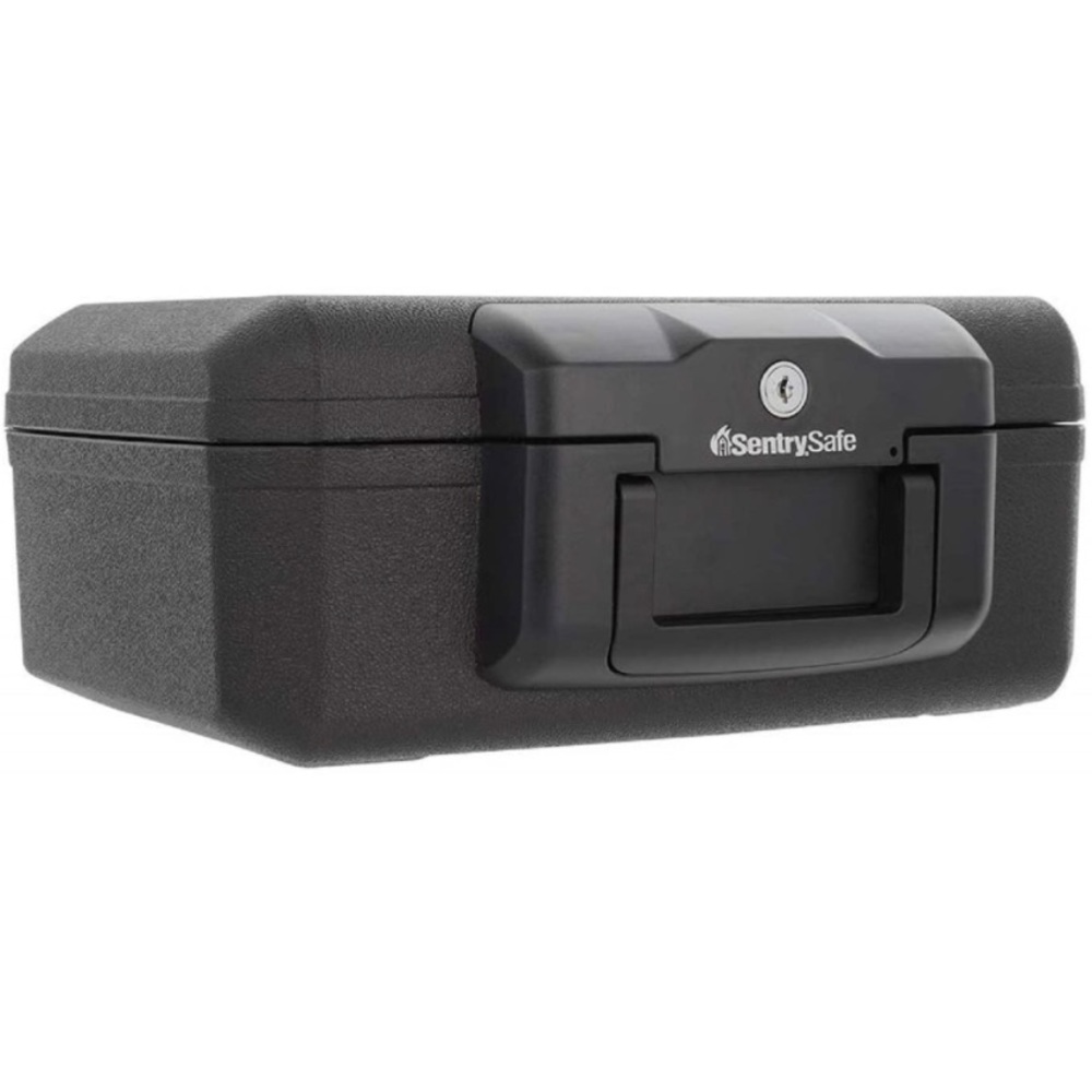 SentrySafe 1200 Fireproof Box with Key Lock, 0.18 Cubic Feet , Black